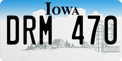 IA license plate DRM470