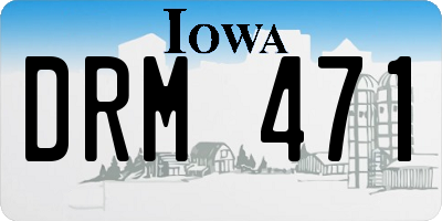 IA license plate DRM471