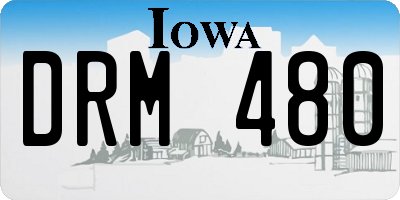IA license plate DRM480
