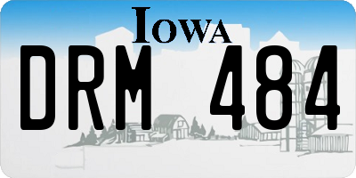 IA license plate DRM484