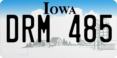 IA license plate DRM485