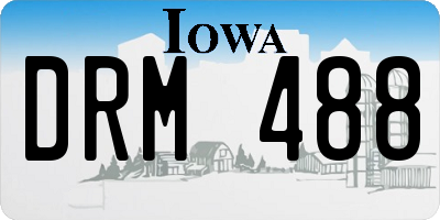 IA license plate DRM488