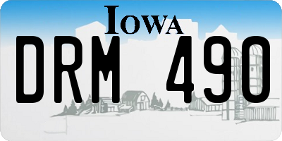 IA license plate DRM490
