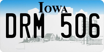 IA license plate DRM506