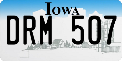 IA license plate DRM507