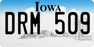 IA license plate DRM509