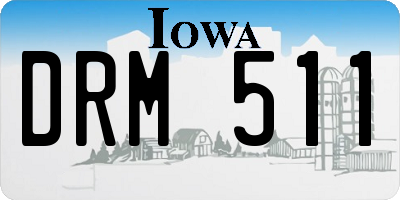 IA license plate DRM511