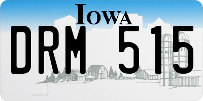 IA license plate DRM515