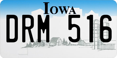 IA license plate DRM516