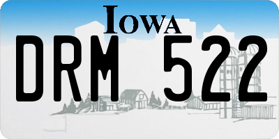 IA license plate DRM522