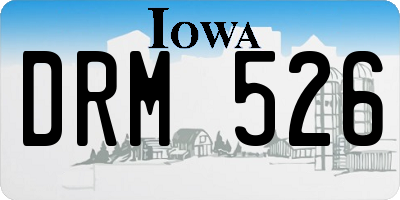IA license plate DRM526