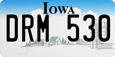 IA license plate DRM530