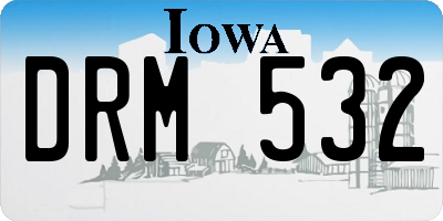 IA license plate DRM532