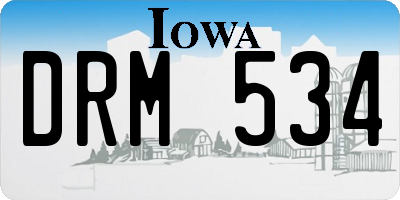 IA license plate DRM534