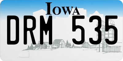 IA license plate DRM535