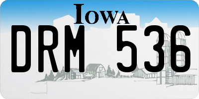 IA license plate DRM536