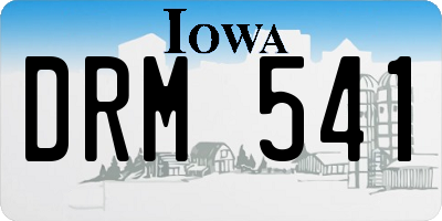 IA license plate DRM541