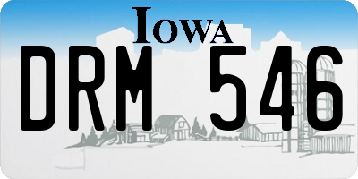 IA license plate DRM546