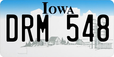 IA license plate DRM548