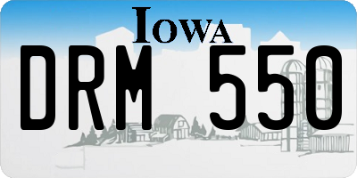 IA license plate DRM550