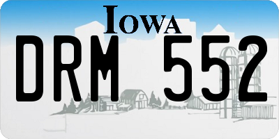 IA license plate DRM552