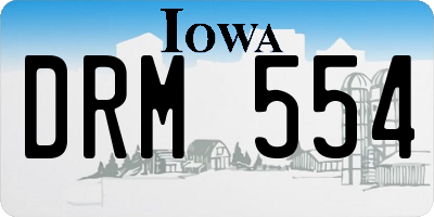 IA license plate DRM554
