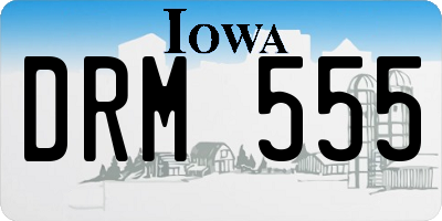 IA license plate DRM555