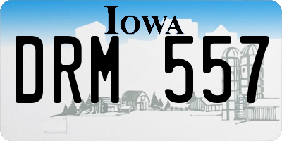 IA license plate DRM557