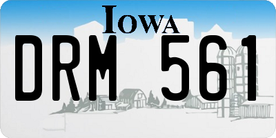 IA license plate DRM561