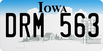 IA license plate DRM563