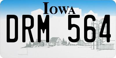 IA license plate DRM564