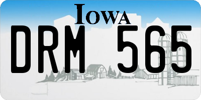 IA license plate DRM565