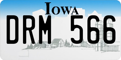 IA license plate DRM566