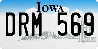 IA license plate DRM569