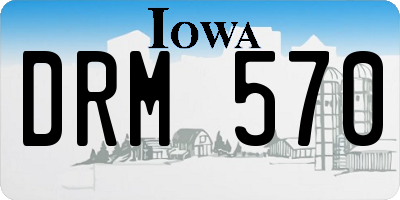 IA license plate DRM570