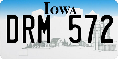 IA license plate DRM572
