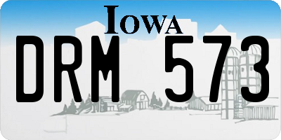IA license plate DRM573