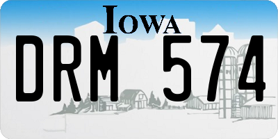 IA license plate DRM574
