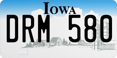 IA license plate DRM580