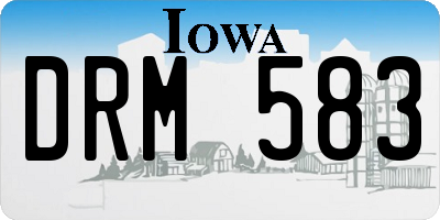 IA license plate DRM583