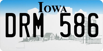 IA license plate DRM586
