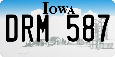 IA license plate DRM587