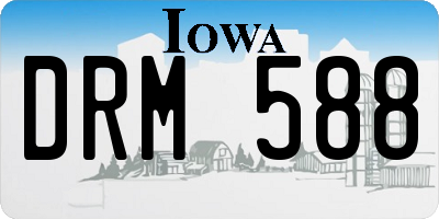 IA license plate DRM588