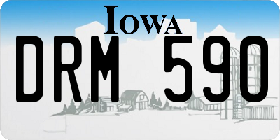 IA license plate DRM590