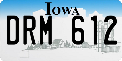 IA license plate DRM612