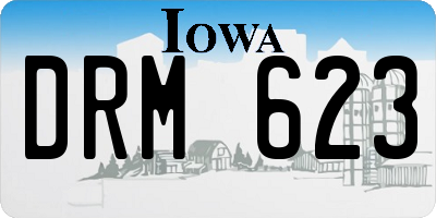 IA license plate DRM623