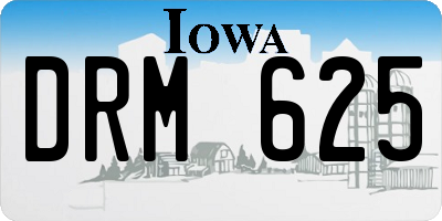 IA license plate DRM625