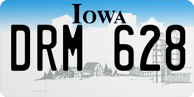 IA license plate DRM628