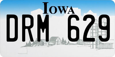 IA license plate DRM629