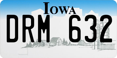 IA license plate DRM632